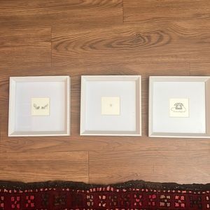 3 framed pieces of sweet artwork. Great for bedroom or baby room.